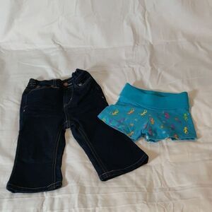 Cherokee Denim Pants & Garanimals‎ Seahorse Shorts